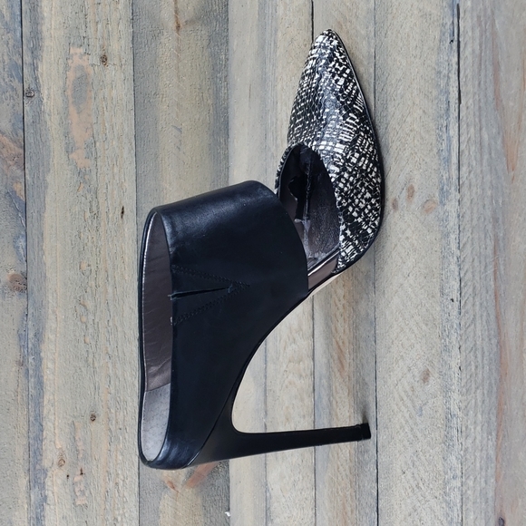 Sam Edelman Woman's  Leather Monroe  Heels  Black White - Picture 6 of 12